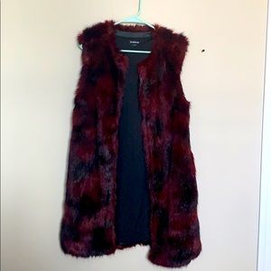 Burgundy and Black Vest